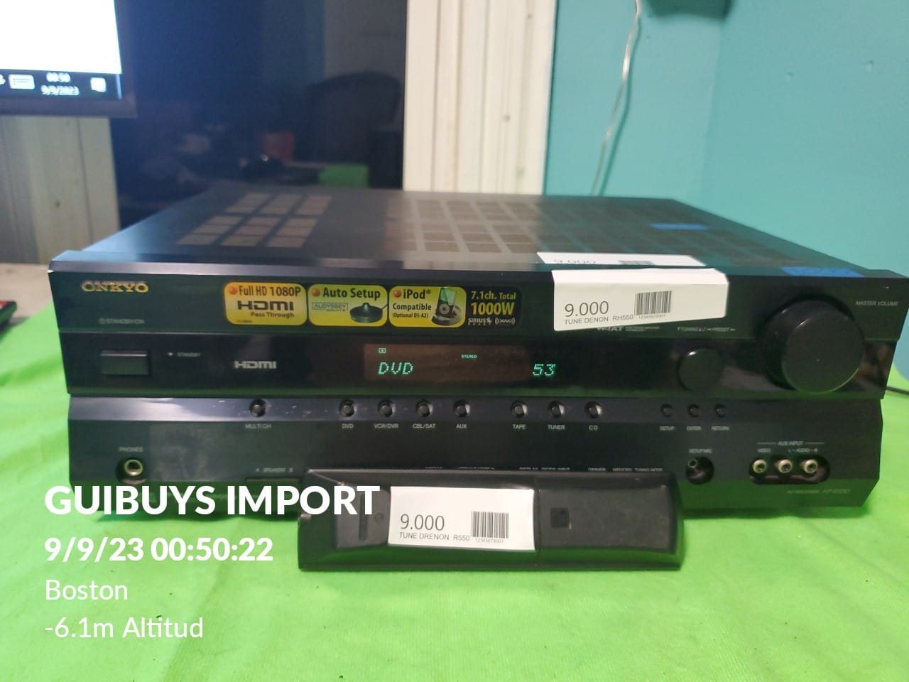 Onkyo HT-R550 — Receiver 7.1 de 1000W HDMI (Usado)