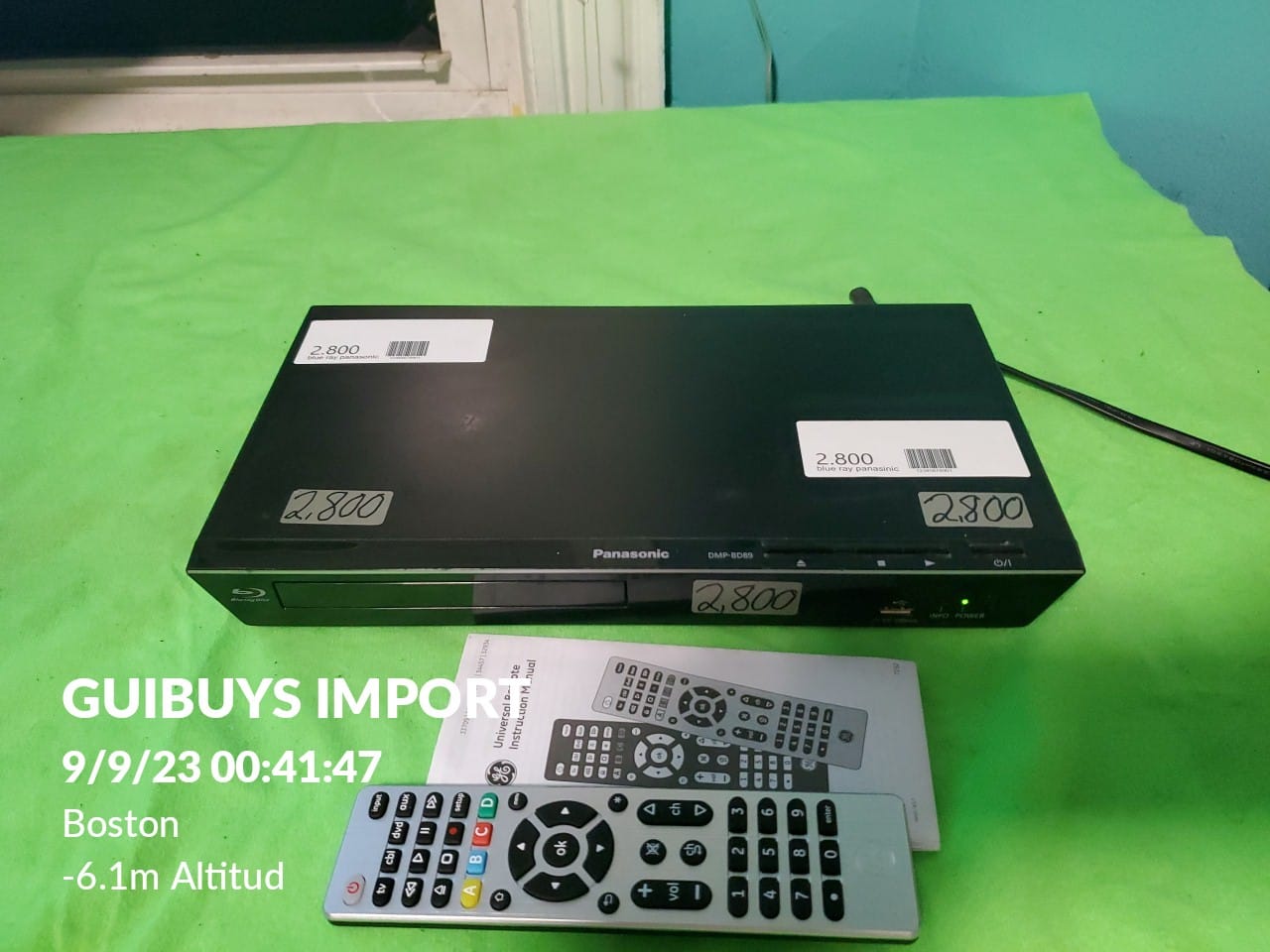 Panasonic DMP-BD89 — Reproductor Blu-ray con HDMI (usado)
